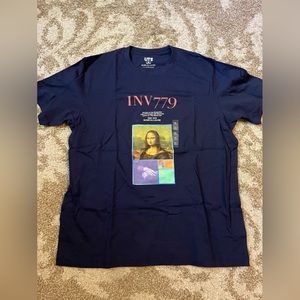 Uniqlo Mona Lisa blue graphic t-shirt